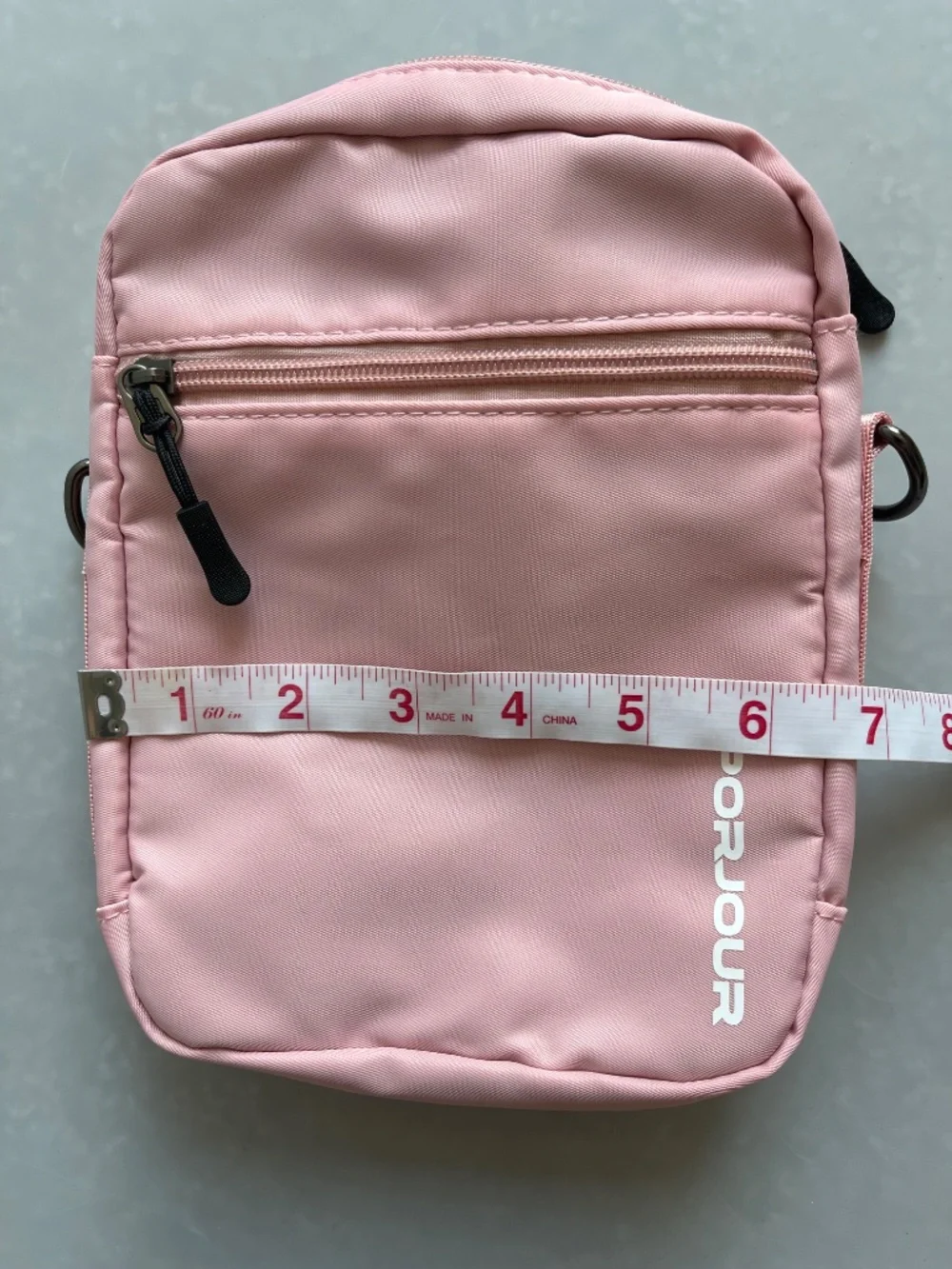 PORJOUR Pink Crossbody Bag Adjustable Strap Lightweight Travel Shoulder Purse